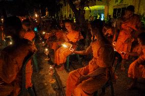 Buddhist Devotees Participate In The Light Of Peace Ceremony In Indonesia