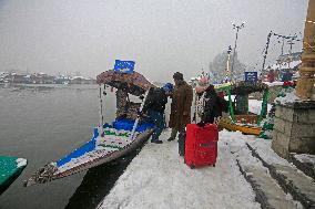 Heavy Snowfall Disrupts Life In Kashmir