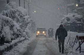 Heavy Snowfall Disrupts Life In Kashmir