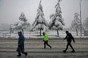 Heavy Snowfall Disrupts Life In Kashmir