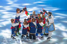 Children Perform at An Ice Skating Rink in Chongqing