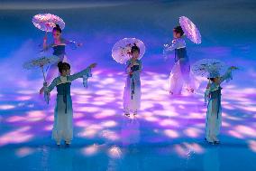 Children Perform at An Ice Skating Rink in Chongqing