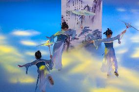 Children Perform at An Ice Skating Rink in Chongqing