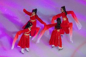 Children Perform at An Ice Skating Rink in Chongqing