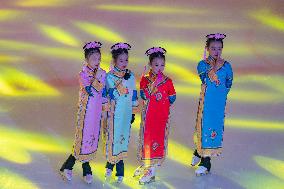 Children Perform at An Ice Skating Rink in Chongqing