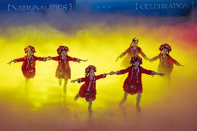 Children Perform at An Ice Skating Rink in Chongqing