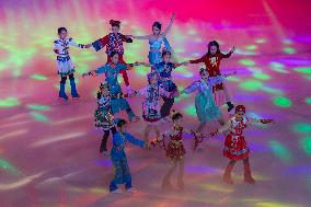 Children Perform at An Ice Skating Rink in Chongqing