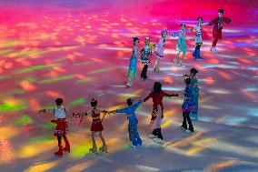 Children Perform at An Ice Skating Rink in Chongqing