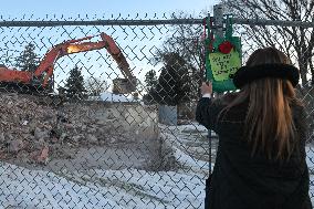 Flash Rally At Demolition Site Remembers Atonement Home Survivors