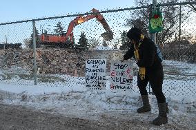 Flash Rally At Demolition Site Remembers Atonement Home Survivors