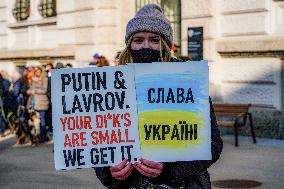 Demonstration In Salzburg Against The Russian War In Ukraine