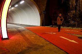 Cycle And Pedestrian Tunnel Through The Georgsberg In Passau