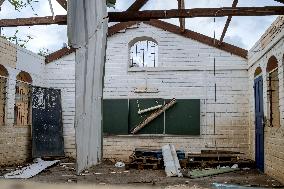 Devastated Nursery School After the Cyclone Chido in Doujani - Mayotte