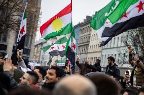 Syrians Expats Celebrate Fall of Assad Regime in Berlin