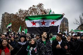 Syrians Expats Celebrate Fall of Assad Regime in Berlin