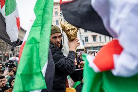 Syrians Expats Celebrate Fall of Assad Regime in Berlin