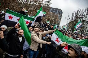 Syrians Expats Celebrate Fall of Assad Regime in Berlin