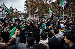 Syrians Expats Celebrate Fall of Assad Regime in Berlin