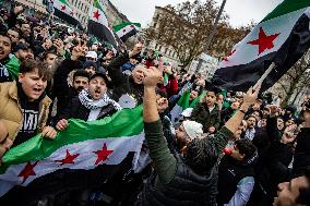 Syrians Expats Celebrate Fall of Assad Regime in Berlin