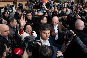 Salome Zourabichvili Leaves The Presidential Palace After Kavelashvili's Inauguration