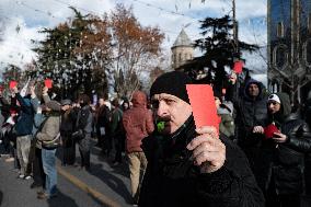 Salome Zourabichvili Leaves The Presidential Palace After Kavelashvili's Inauguration