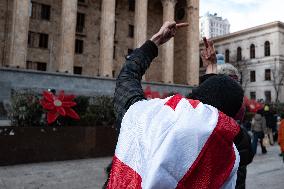 Salome Zourabichvili Leaves The Presidential Palace After Kavelashvili's Inauguration