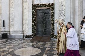 Cardinal Baldassare Reina opens the Holy Door of Rome's St. John - Vatican