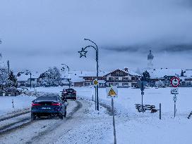 Driving On Bavarian Winter Roads