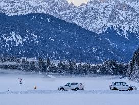 Driving On Bavarian Winter Roads