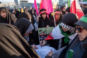 Iran-Commemorating The Anniversary Of 9th Of Dey Pro-government Rally