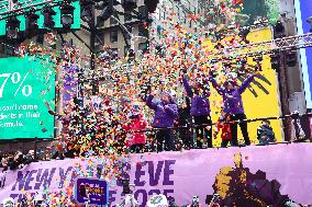 Confetti Test In Times Square - NYC