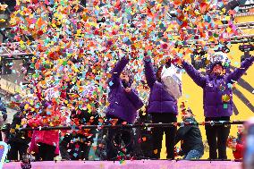 Confetti Test In Times Square - NYC