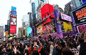 Confetti Test In Times Square - NYC