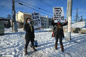 Stand Against Human Trafficking Protest In Edmonton