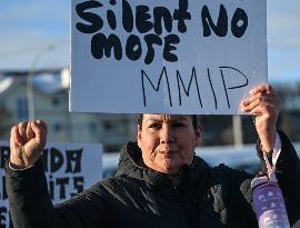 Stand Against Human Trafficking Protest In Edmonton