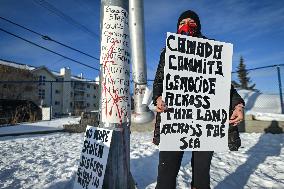 Stand Against Human Trafficking Protest In Edmonton