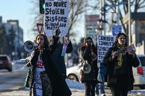 Stand Against Human Trafficking Protest In Edmonton