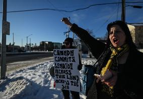 Stand Against Human Trafficking Protest In Edmonton