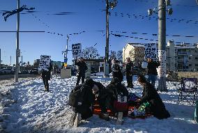 Stand Against Human Trafficking Protest In Edmonton