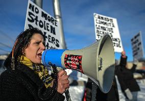 Stand Against Human Trafficking Protest In Edmonton