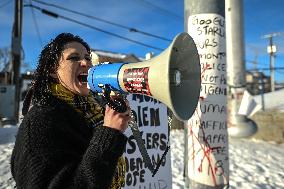 Stand Against Human Trafficking Protest In Edmonton