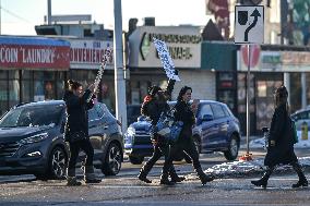 Stand Against Human Trafficking Protest In Edmonton