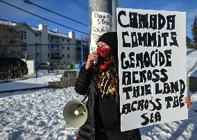 Stand Against Human Trafficking Protest In Edmonton