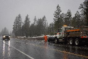 Holiday Storms Bring Freezing Rain And Snow To Northern California