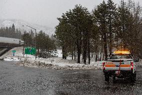 Holiday Storms Bring Freezing Rain And Snow To Northern California