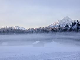 Winter Landscape In The District Of Garmisch-Partenkirchen