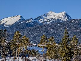 Winter Landscape In The District Of Garmisch-Partenkirchen