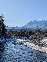 Winter Landscape In The District Of Garmisch-Partenkirchen