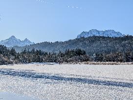 Winter Landscape In The District Of Garmisch-Partenkirchen