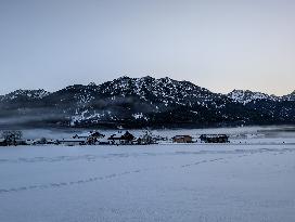 Winter Landscape In The District Of Garmisch-Partenkirchen